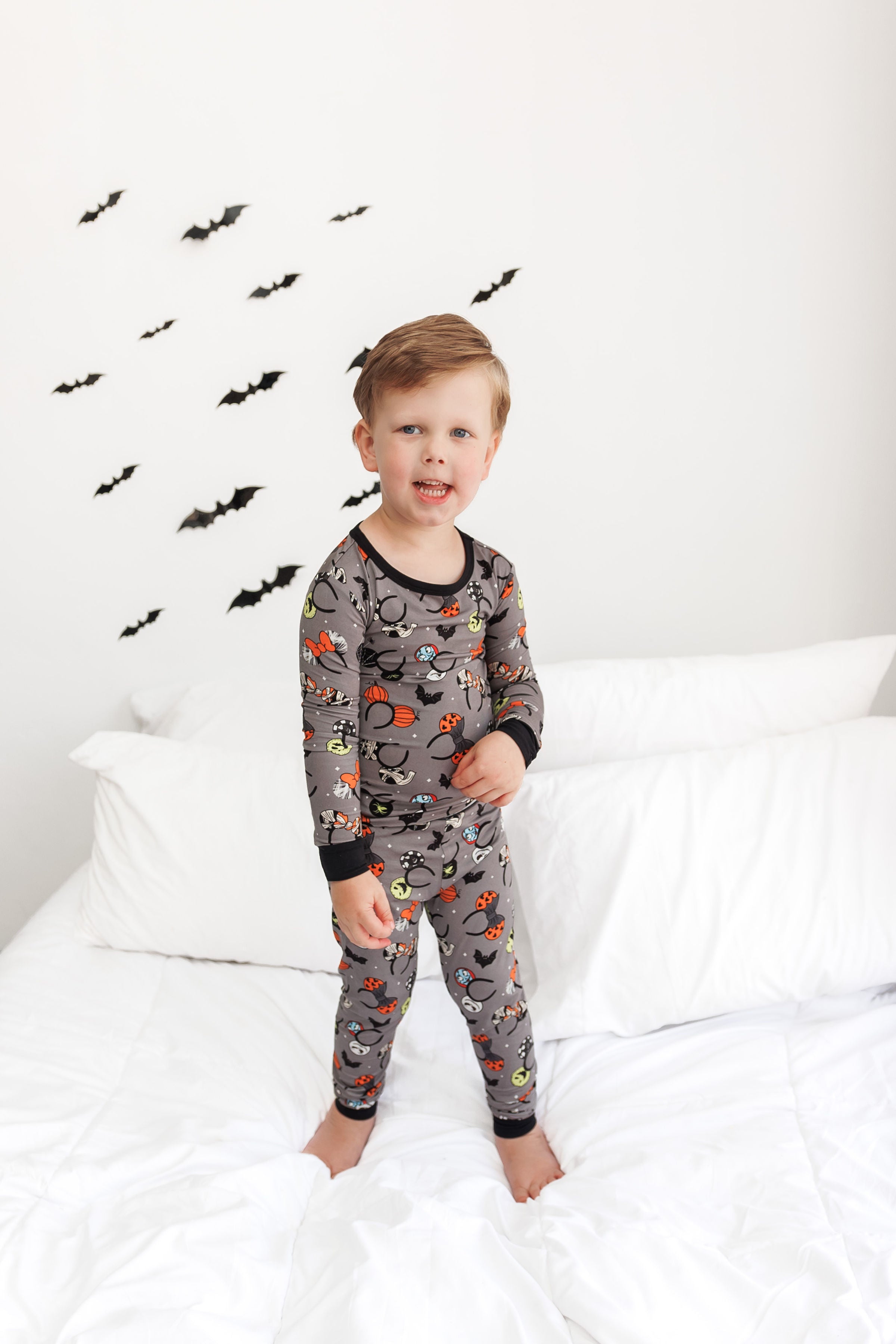 Spooky Ears (Grey): PJ Set