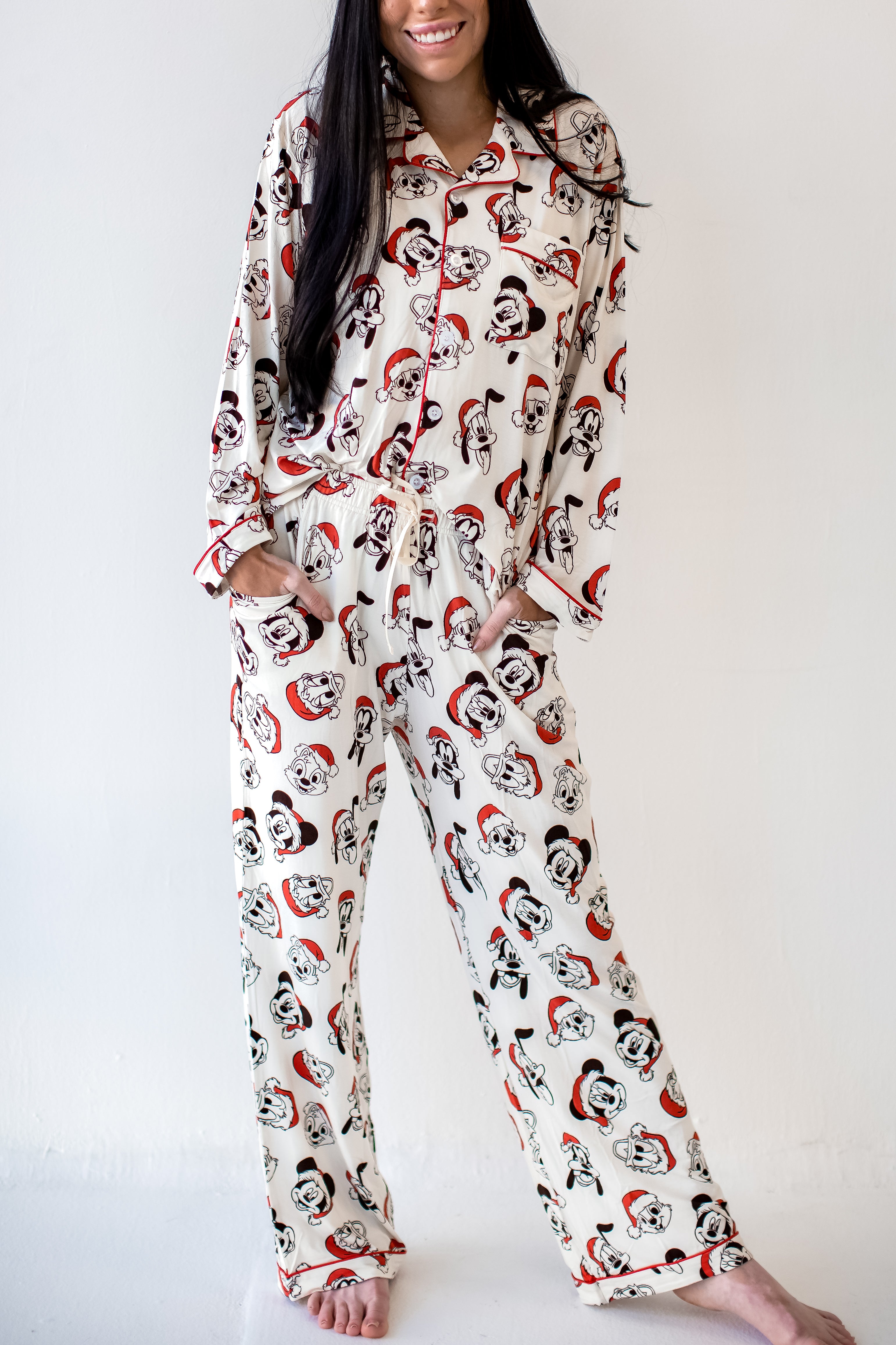 Classic Christmas Crew: Womens Button-Up Set