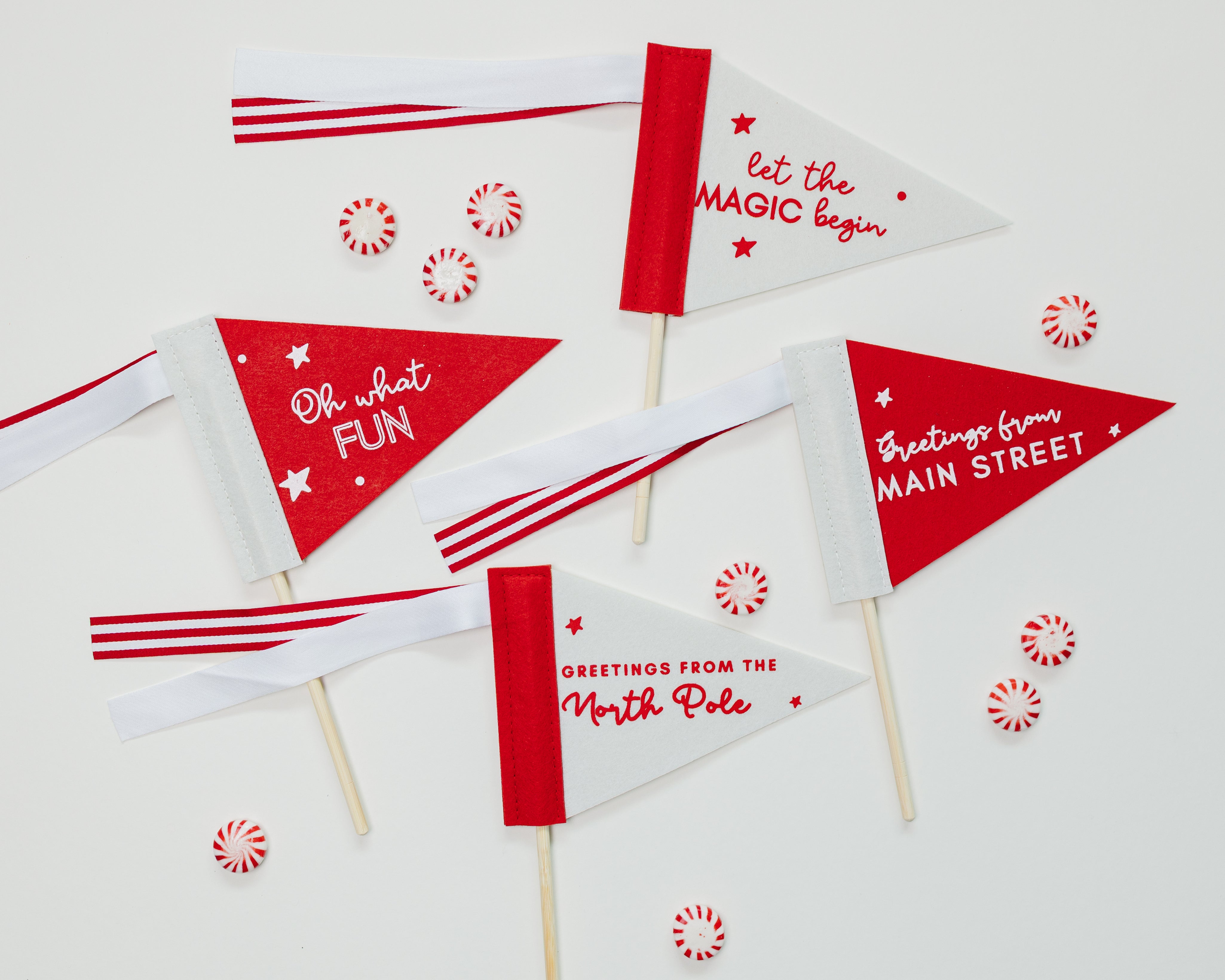 Elf Felt Pennant Flags