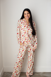 Santa's Milk & Crumbs: Womens Button-Up Set