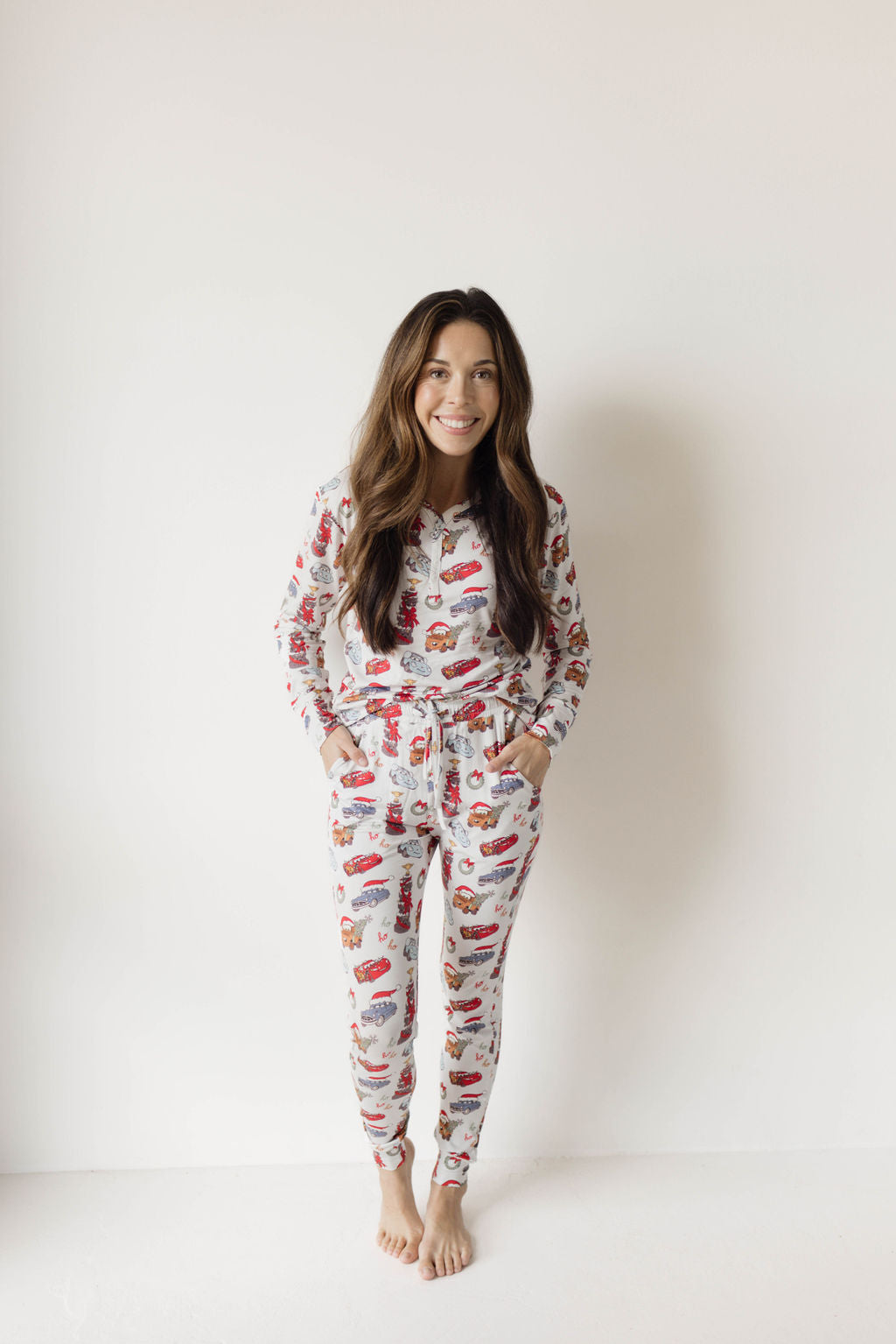 Jolly Christmas Cars: Womens Jogger Set