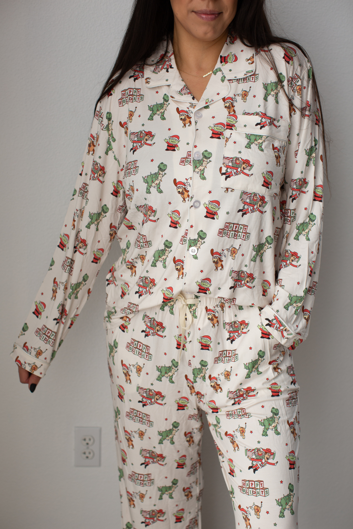 To Infinity & Christmas: Womens Button-Up Set