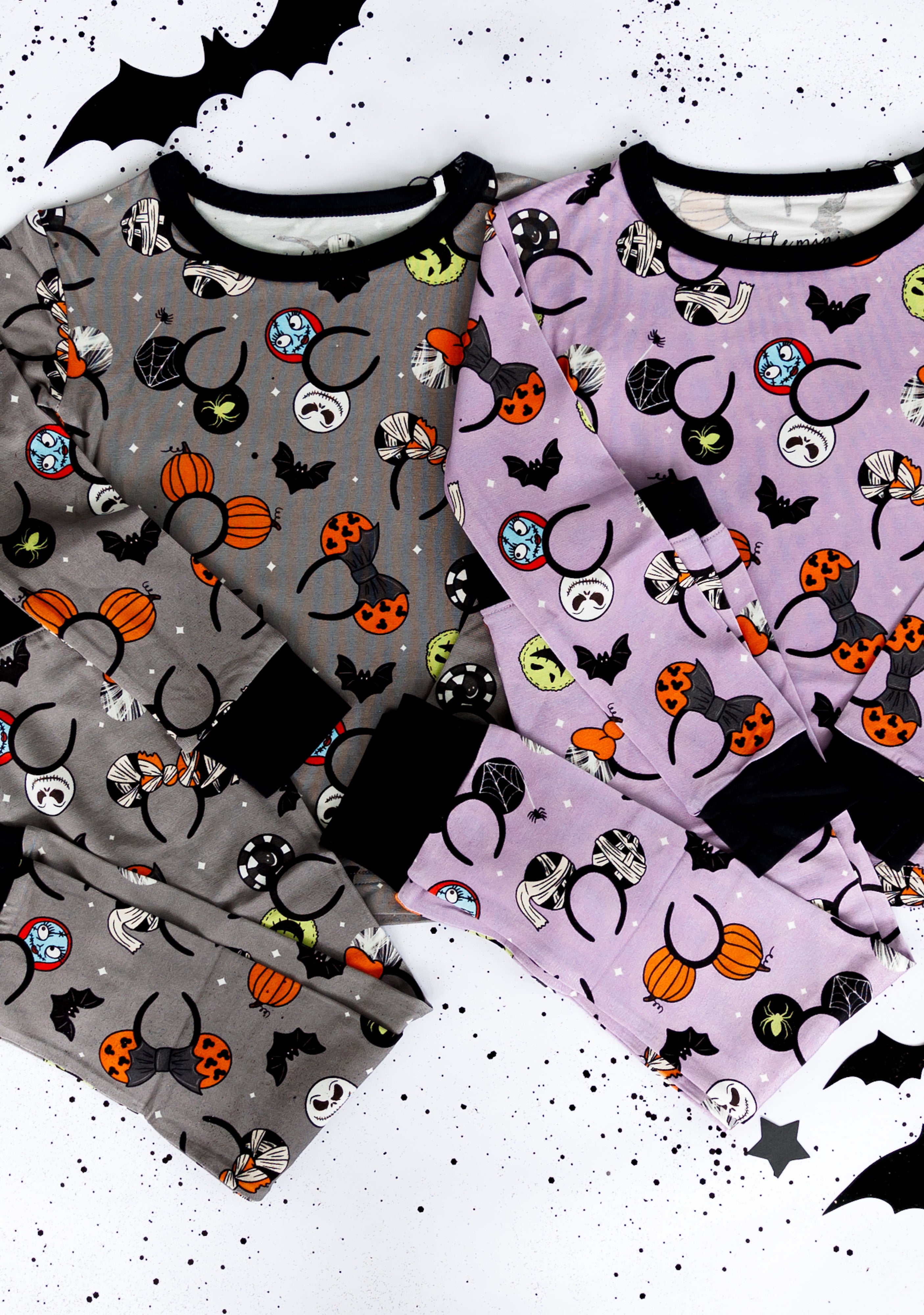 Spooky Ears (Grey): PJ Set