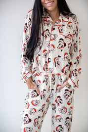 Classic Christmas Crew: Womens Button-Up Set