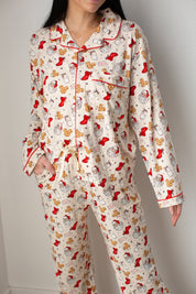 Santa's Milk & Crumbs: Womens Button-Up Set