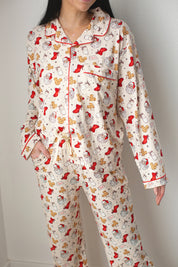 Santa's Milk & Crumbs: Womens Button-Up Set