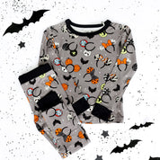 Spooky Ears (Grey): PJ Set